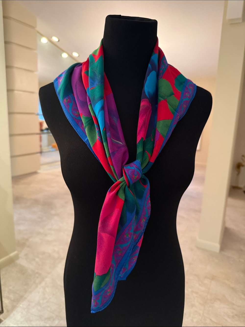 Vintage Liz Clairborne 100% Silk Scarf Japan